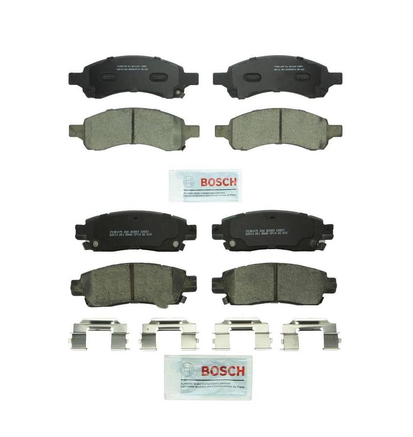 Saab Disc Brake Pad Set Kit - Front and Rear (Ceramic) 88965681